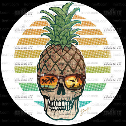 Pineapple Skull | Beach Life Bun Direct-To-Film Transfer