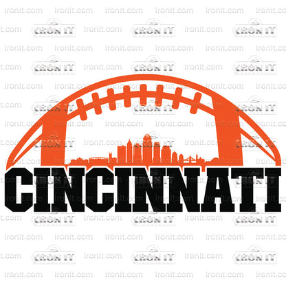 Cincinnati Football | Sports, Football Direct to Film Heat Transfers