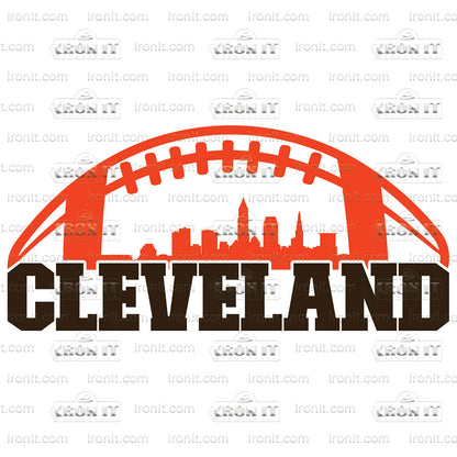Cleveland Football | Sports, Football Direct to Film Heat Transfers