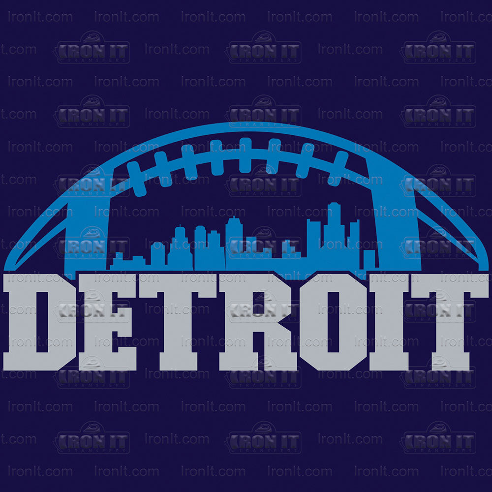 Detroit Football | Sports, Football Direct to Film Heat Transfers