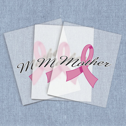 Mother Cancer Ribbon | Breast Cancer Awareness DTF Heat Transfers