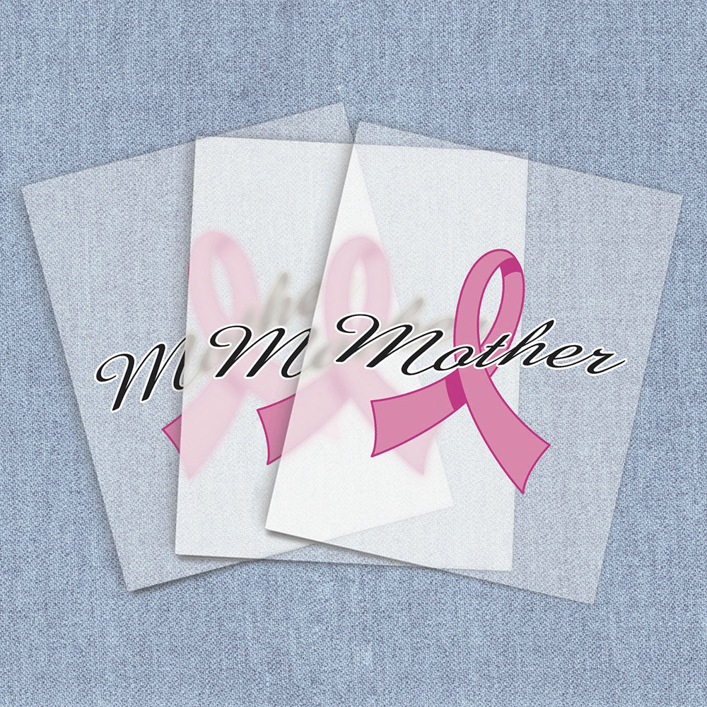 Mother Cancer Ribbon | Breast Cancer Awareness DTF Heat Transfers