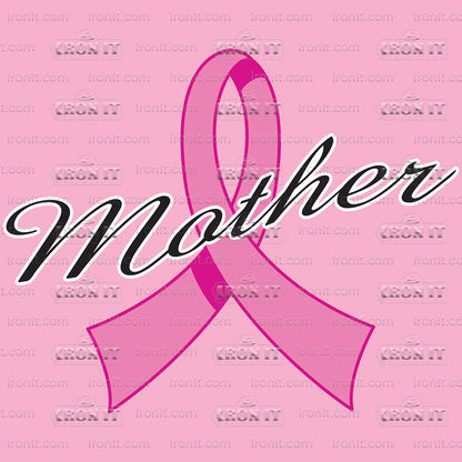 Mother Cancer Ribbon | Breast Cancer Awareness Direct-To-Film Transfer