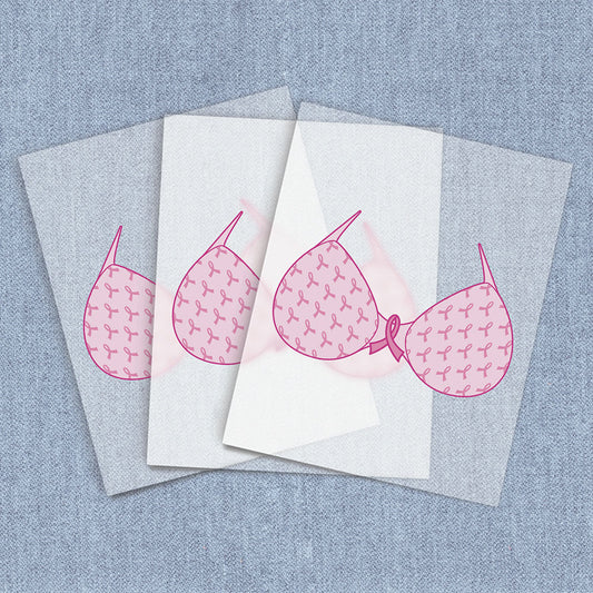 Bra Ribbon | Breast Cancer Awareness DTF Heat Transfers