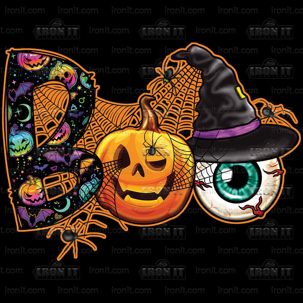 Boo Halloween | Halloween Direct-To-Film Heat Transfers