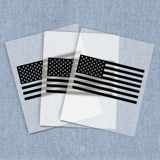 American Flag Black | Halloween DTF Heat Transfers