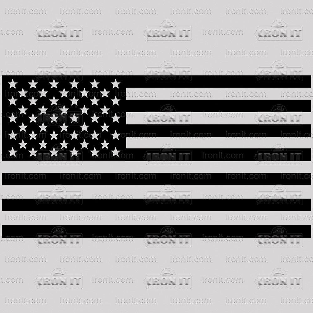 American Flag Black | Halloween Direct-To-Film Heat Transfers