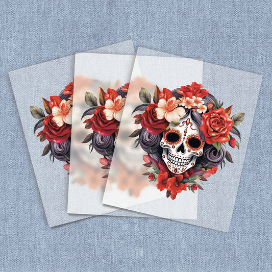 Floral Sugar Skull 1 | Seasonal & Holiday DTF Heat Transfers