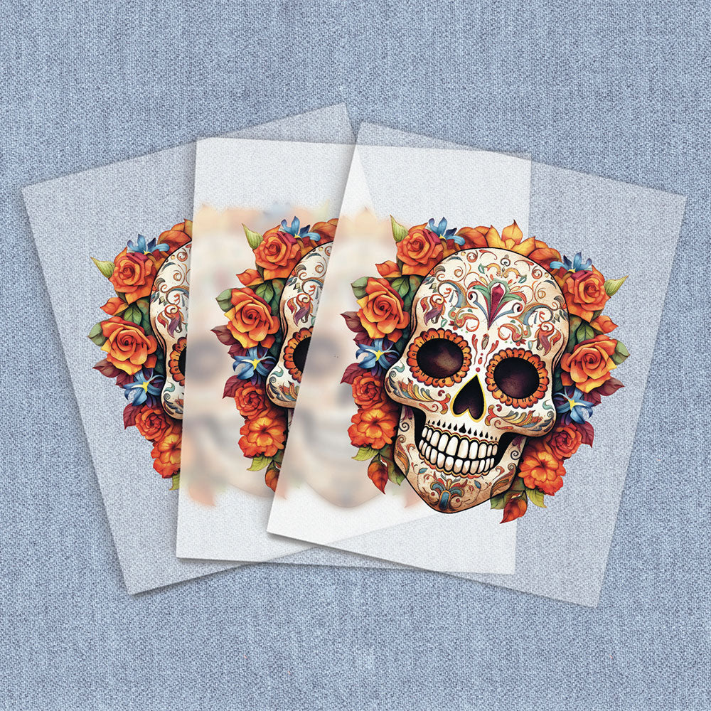 Floral Sugar Skull 3 | Seasonal & Holiday DTF Heat Transfers