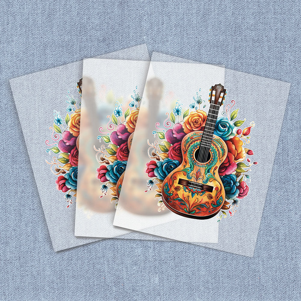 Painted Guitar | Seasonal & Holiday DTF Heat Transfers