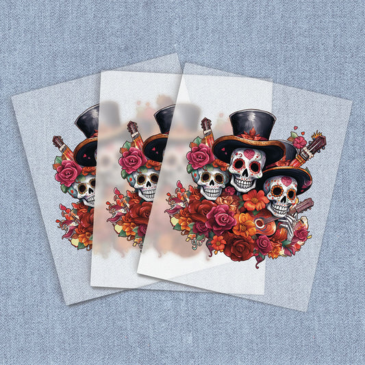 Sugar Skull Skulls | Seasonal & Holiday DTF Heat Transfers