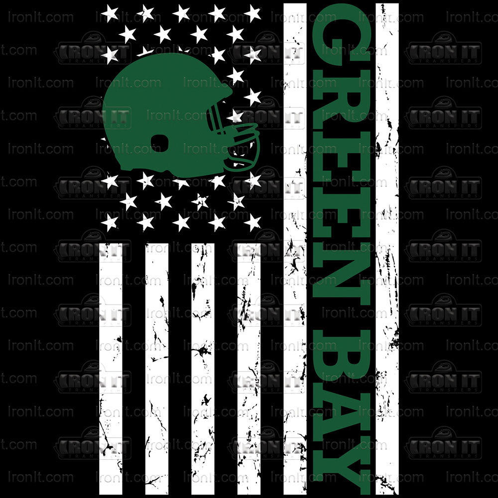 Green Bay Football Flag | Sports, Football Direct to Film Heat Transfers