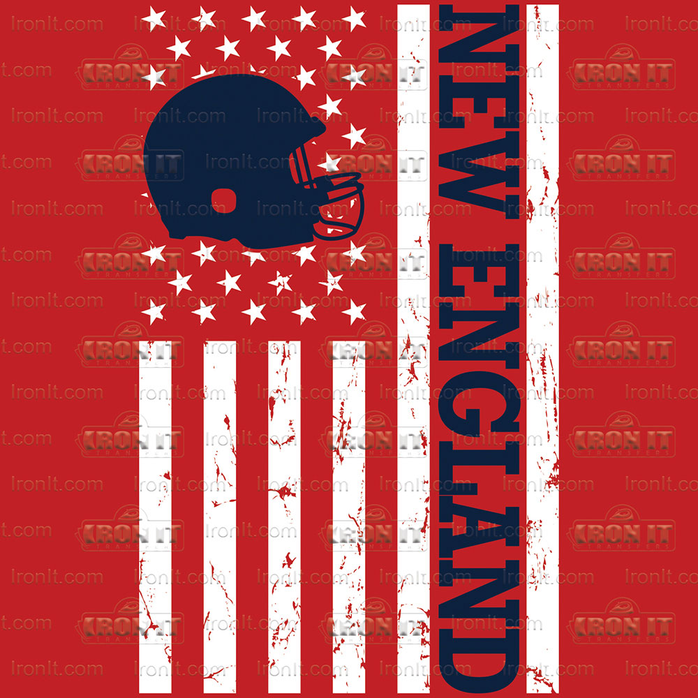 New England Football Flag | Sports, Football Direct to Film Heat Transfers
