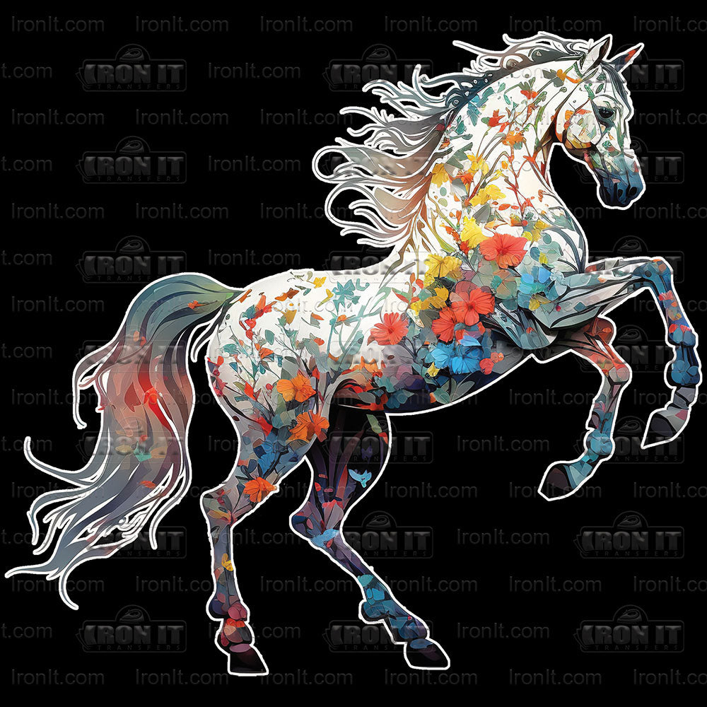 Fantasy Horse Garden | Horses Direct to Film Heat Transfers
