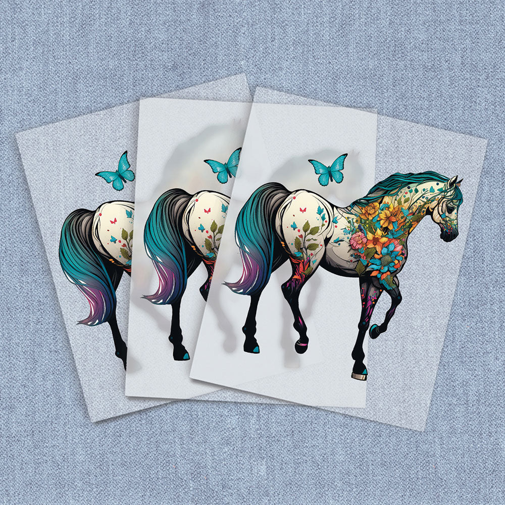 Rainbow Garden Horse | Horses DTF Heat Transfers