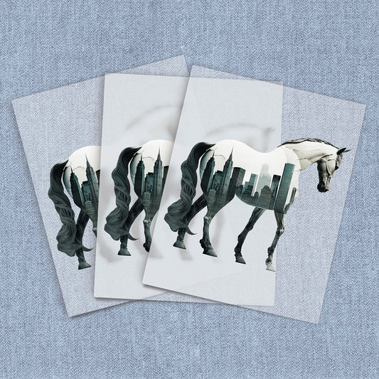Skyline Horse Silhouette | Horses DTF Heat Transfers