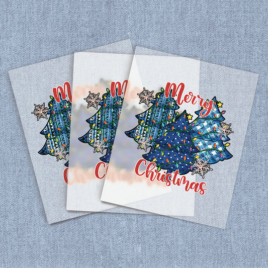 Christmas Blue Trees | Seasonal, Christmas DTF Heat Transfers