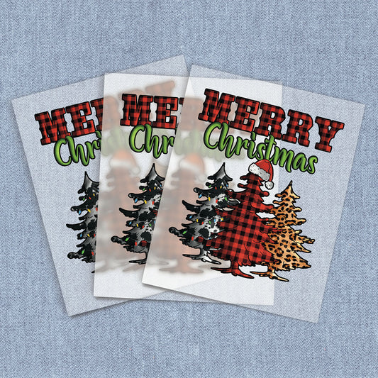 Red Plaid Christmas Trees | Seasonal, Christmas DTF Heat Transfers