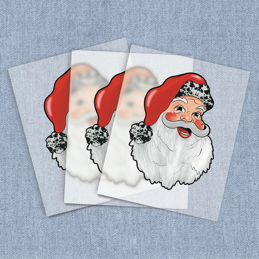 Santa Face | Seasonal, Christmas DTF Heat Transfers