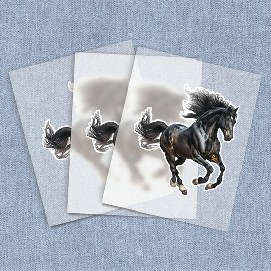 Black Galloping Horse