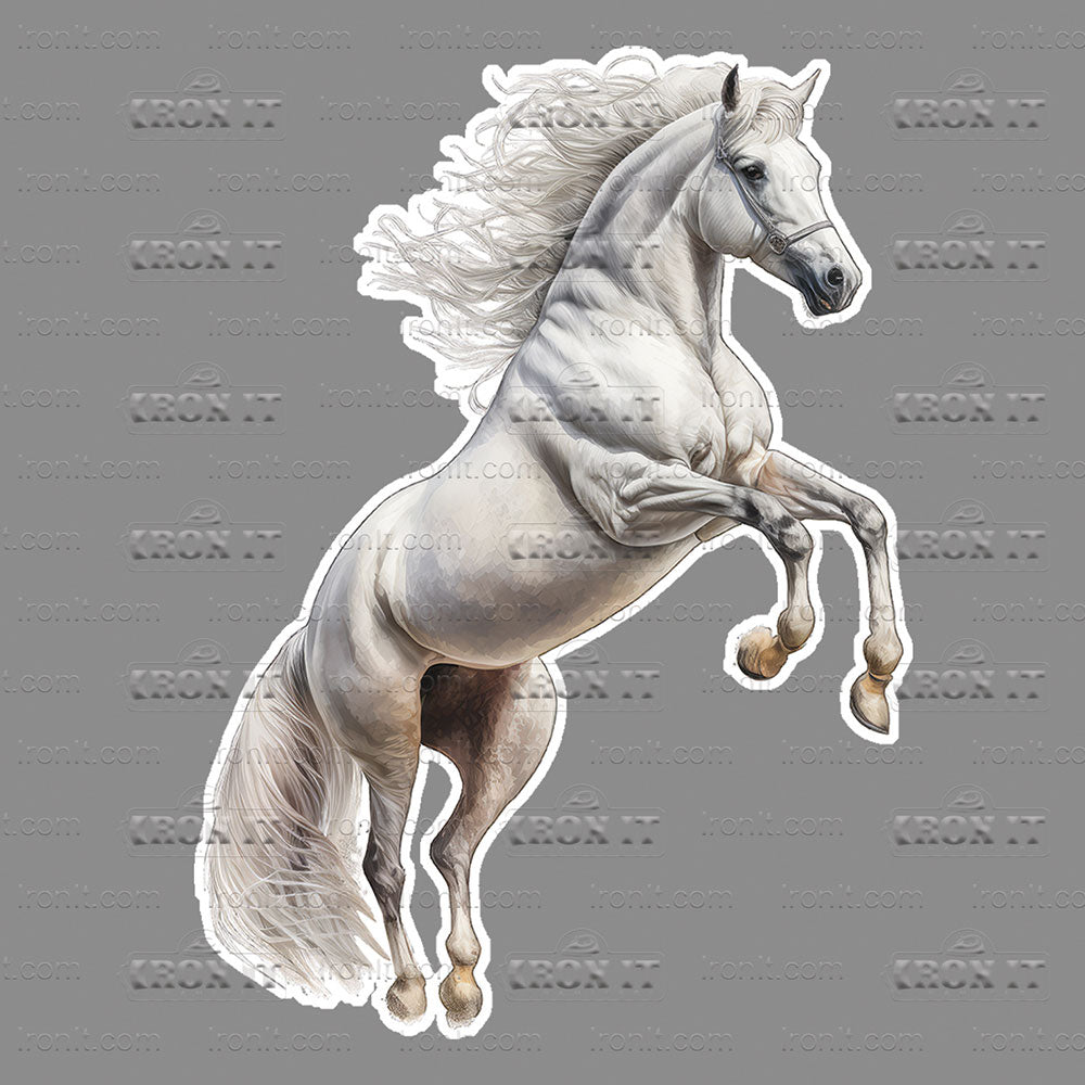 Galloping White Horse