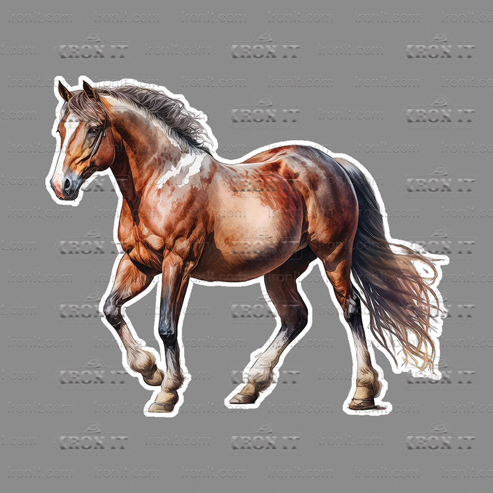 Standing Brown Horse
