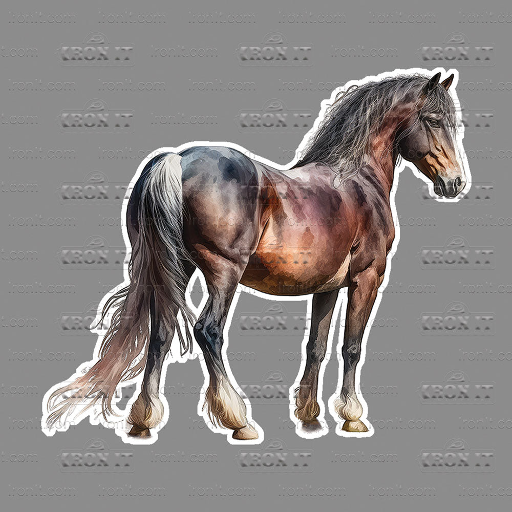 Standing Brown Horse