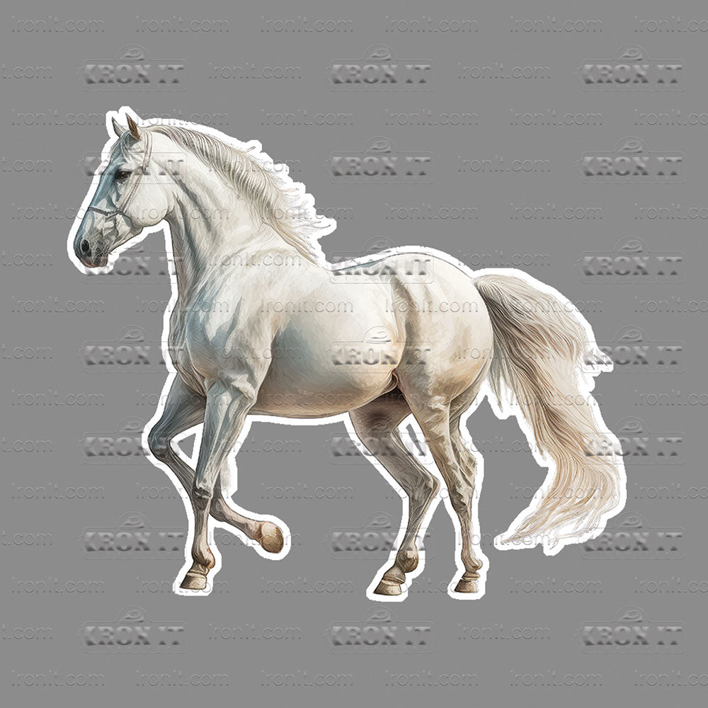 Standing White Horse