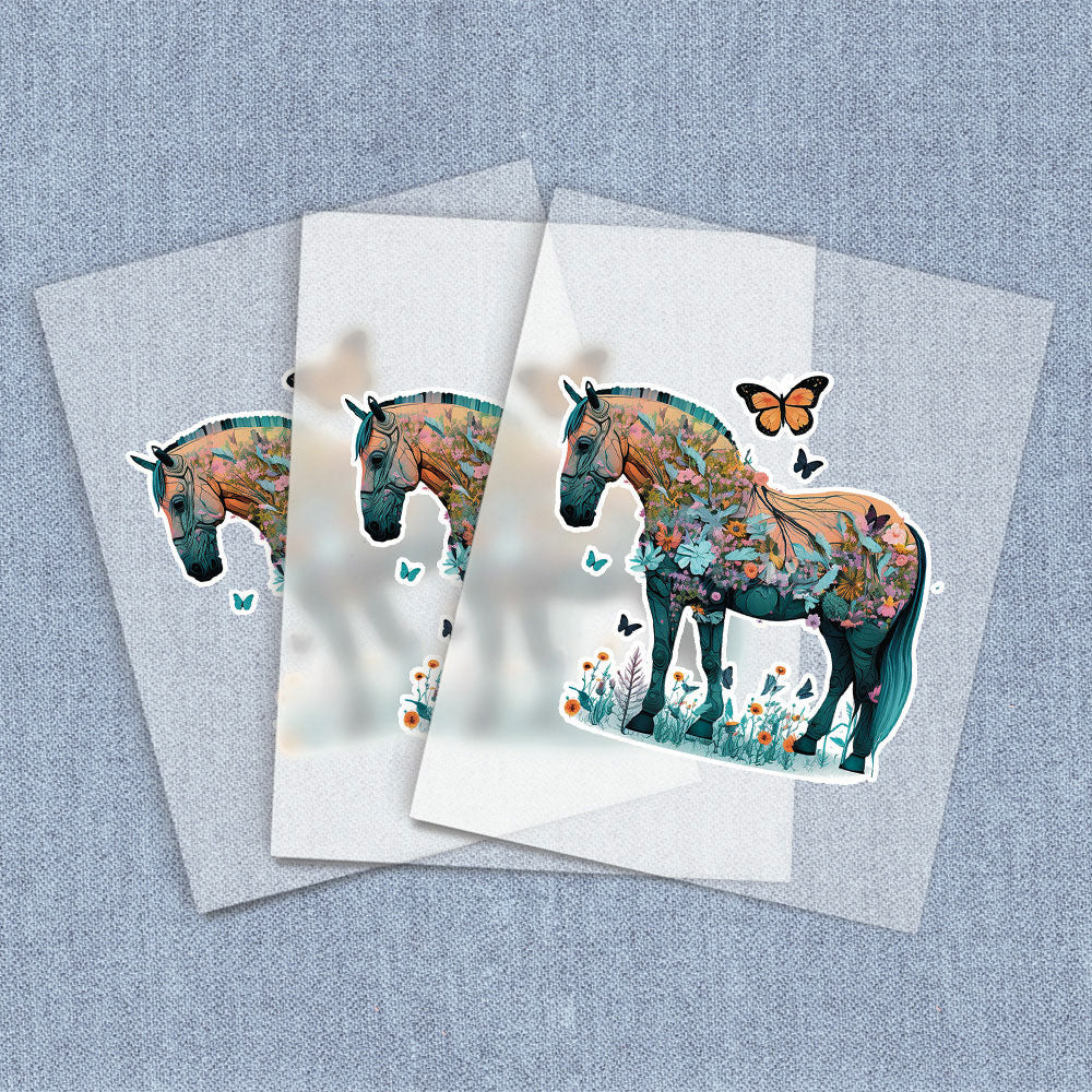 Blue and Orange Standing Horse