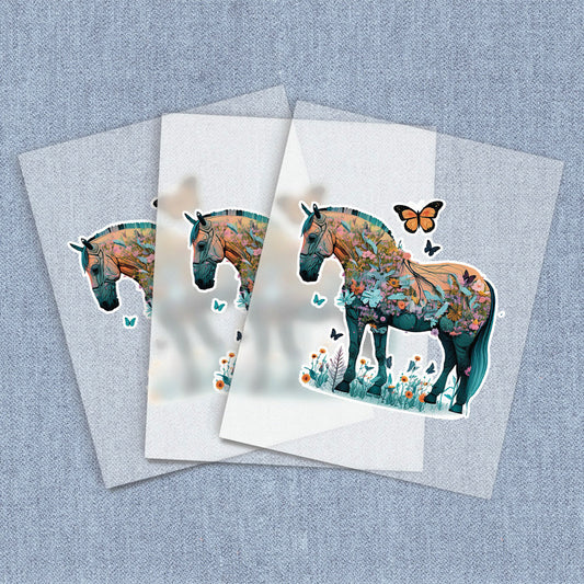 Blue and Orange Standing Horse