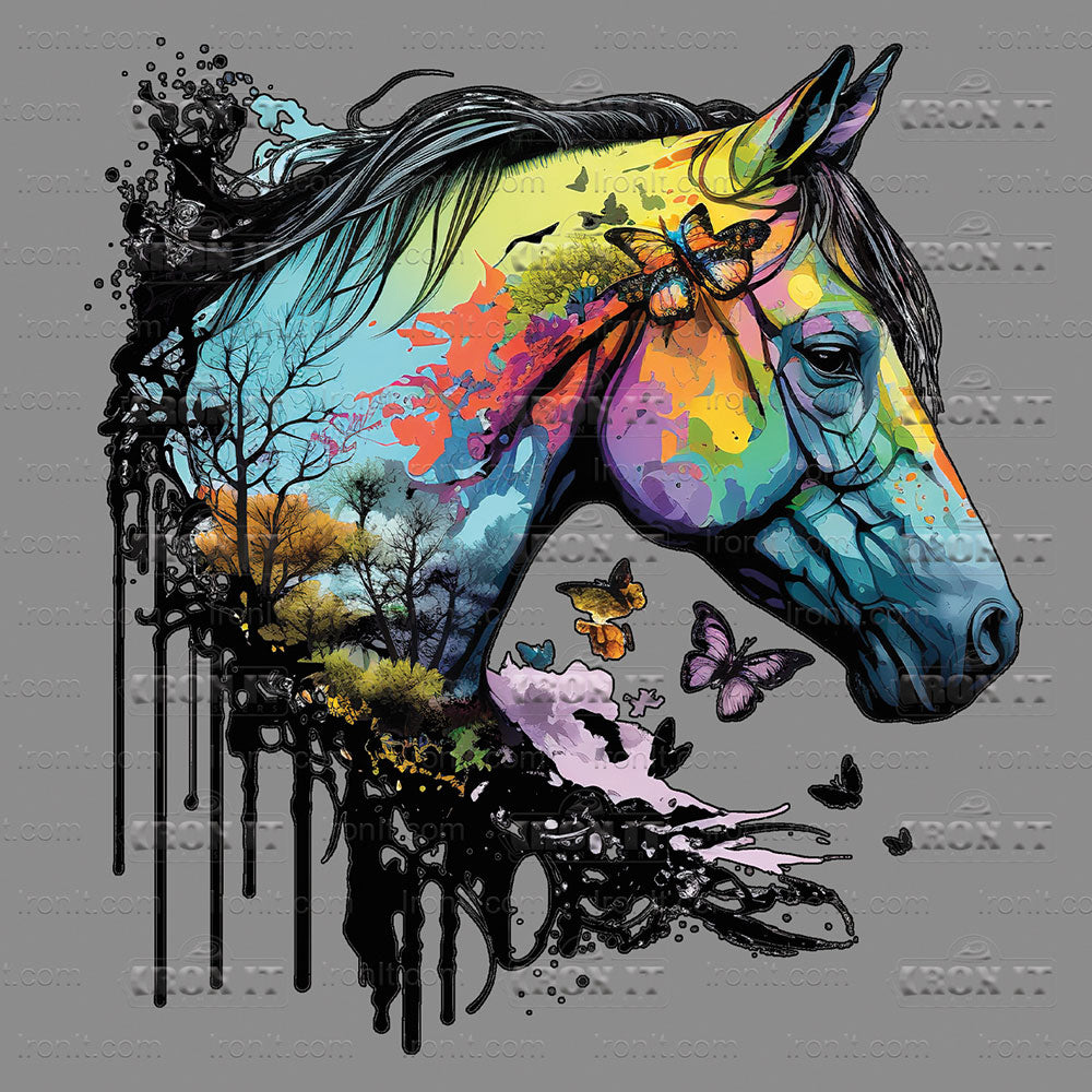 Realistic Floral Horse Head 3