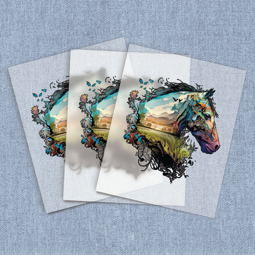 Realistic Floral Horse Head 4