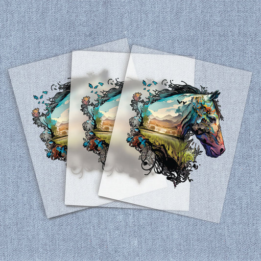 Realistic Floral Horse Head 4