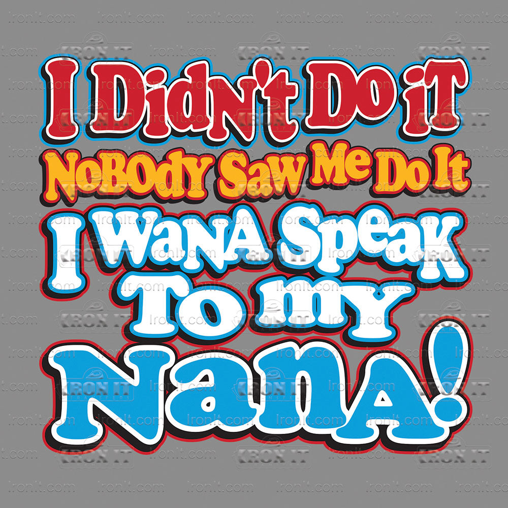 I Didn't Do It Nana