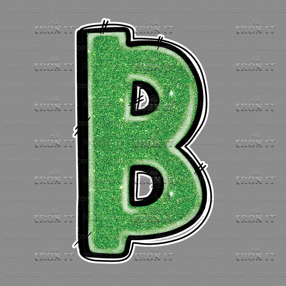 B Green Glitter