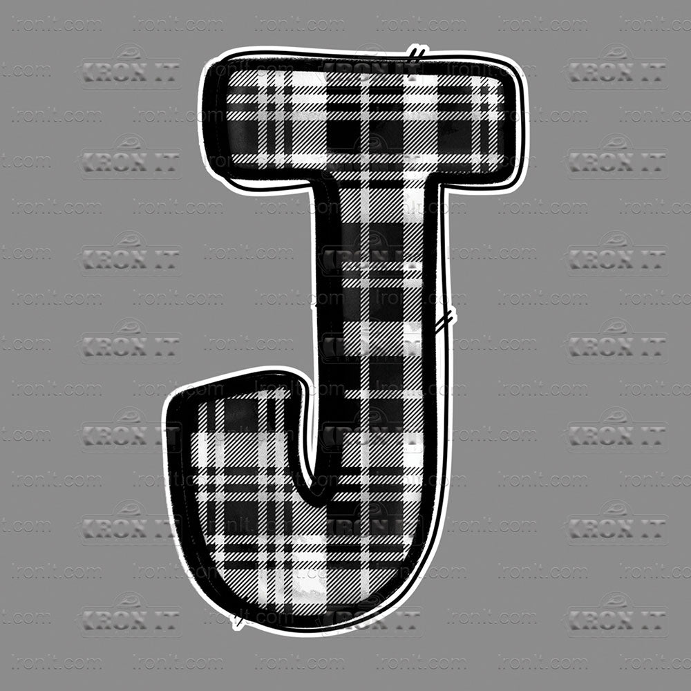 J Black & White Plaid