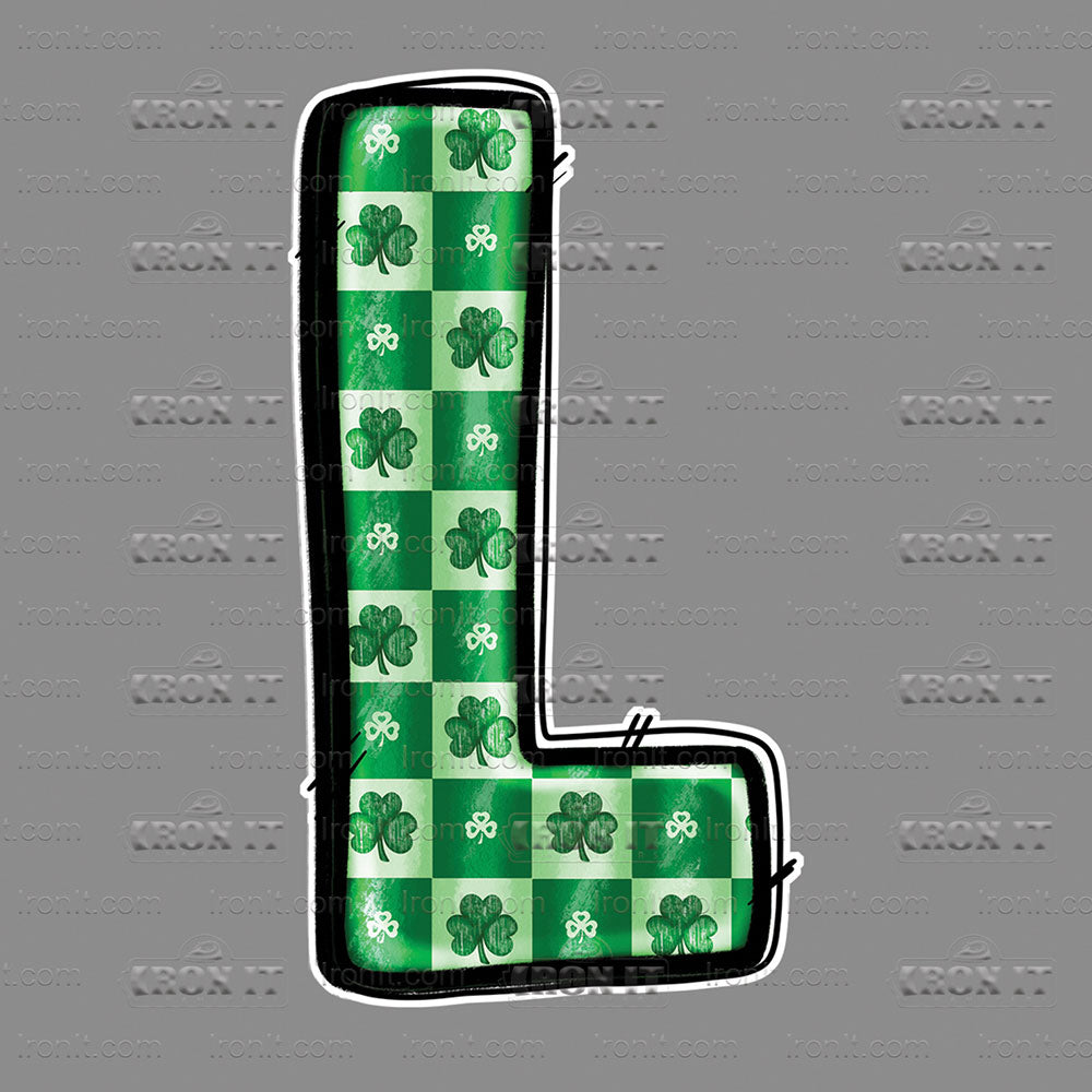 L Green Checkered Shamrocks