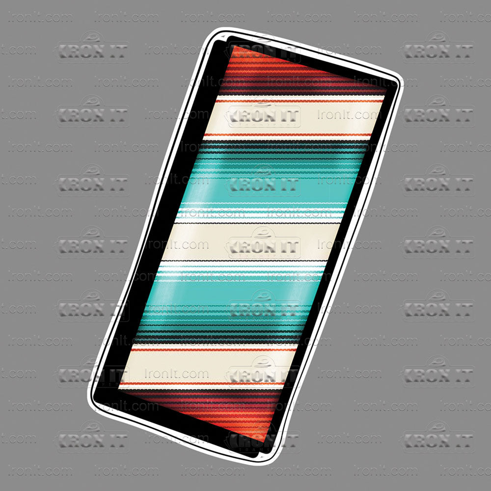 Apostrophe Red and Teal Stripe