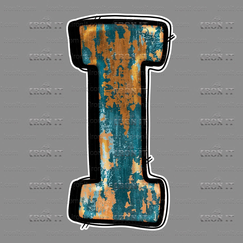 I Blue Worn Paint