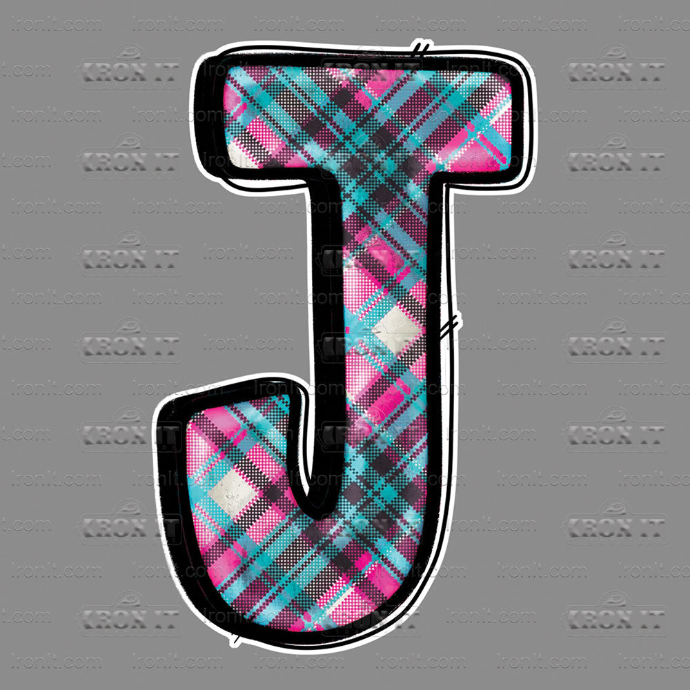 J Plaid Teals & Pink