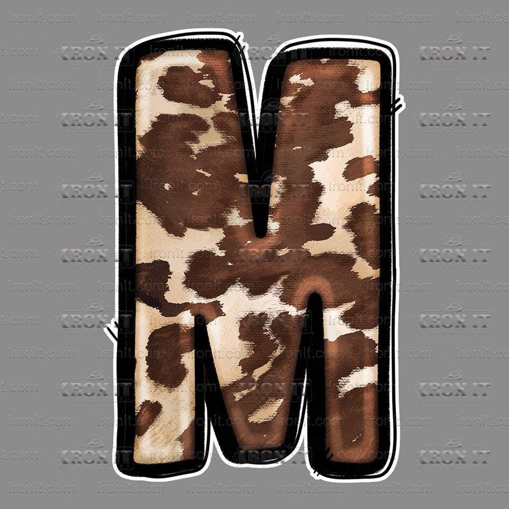 M Brown Cow Print