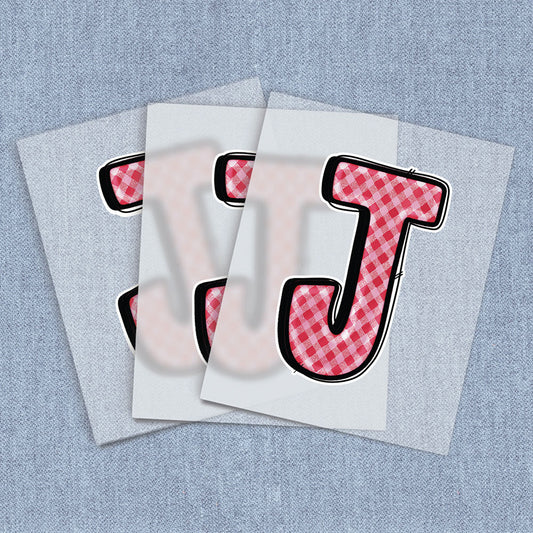 J Red, Pink & White Plaid
