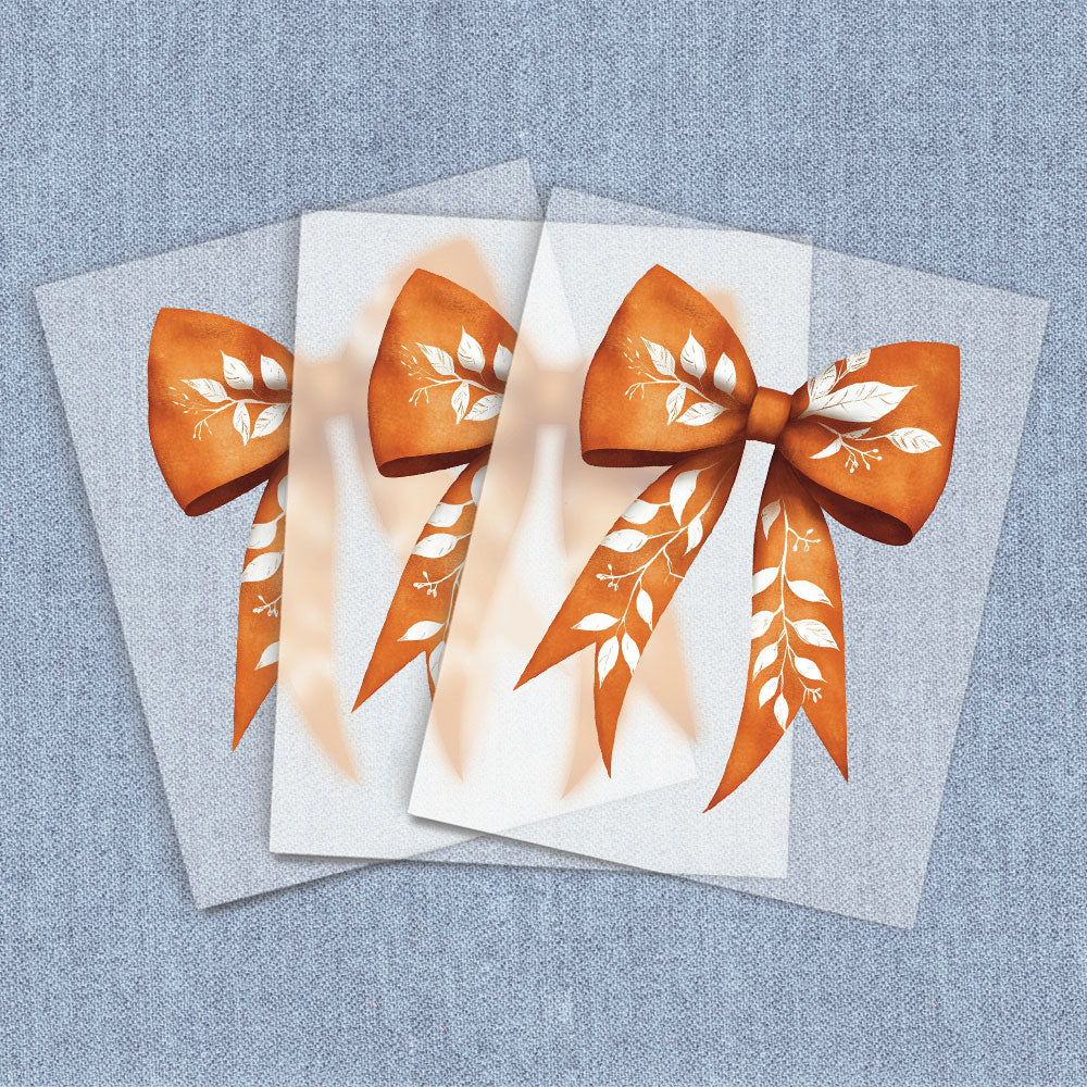 Orange Leaves Coquette Bow