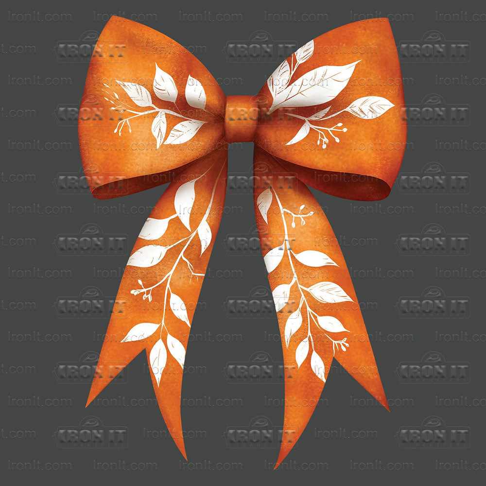 Orange Leaves Coquette Bow