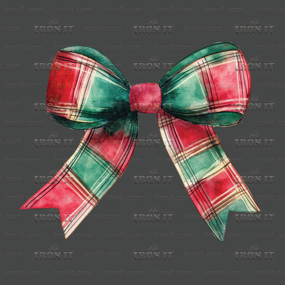Plaid Christmas Coquette Bow