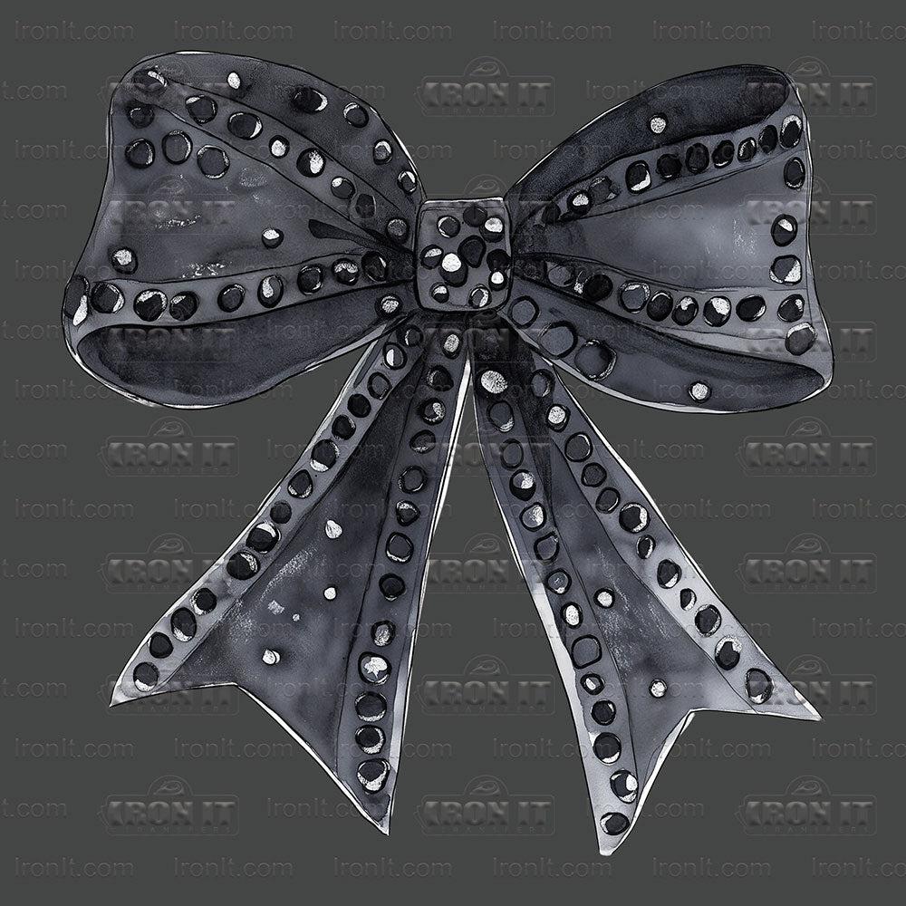 Black Beaded Coquette Bow