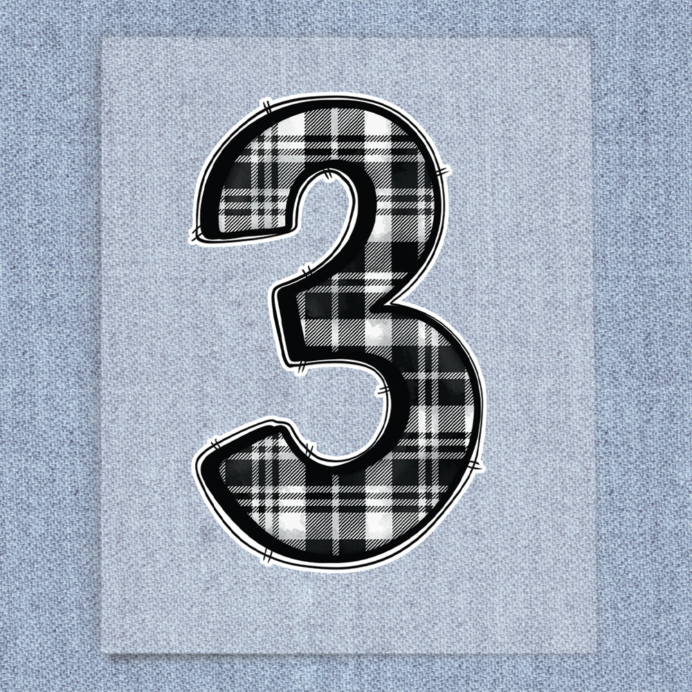 3 Black & White Plaid