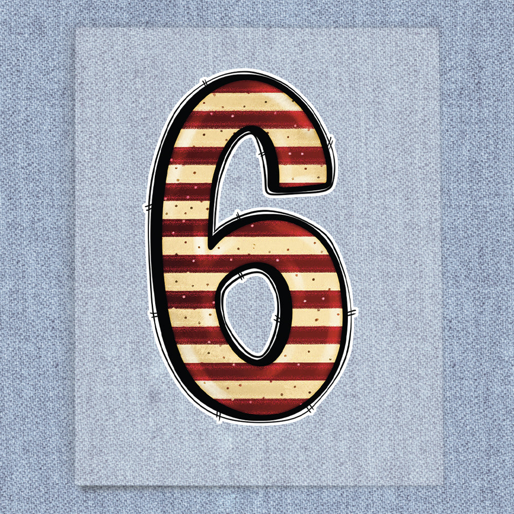 6 Red Stripes
