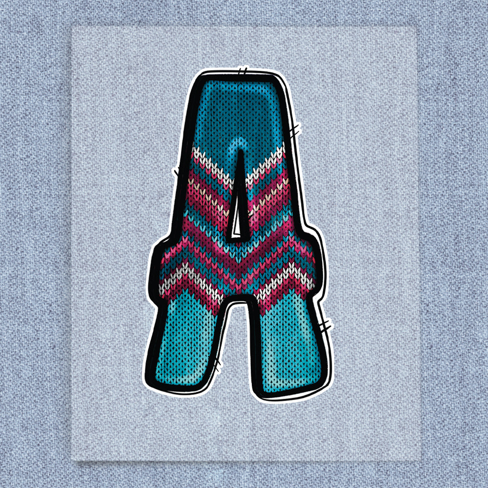 A Teal & Pink Knit Sweater