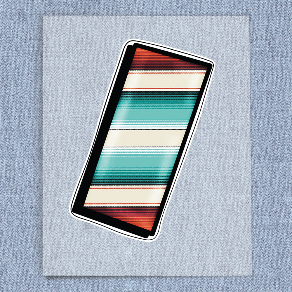 Apostrophe Red and Teal Stripe